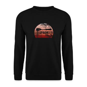 Fork Spaghetti Retro - Unisex Sweatshirt - black - Front - Alina (178cm) & Michal (187cm)