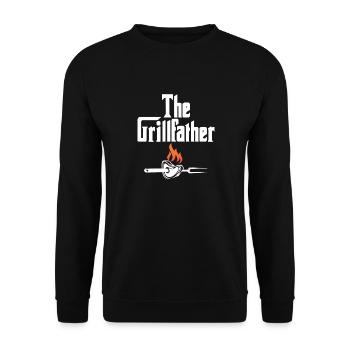 Grillfather drôles de parties de barbecue - Sweat-shirt Unisexe - noir - Devant - Alina (178cm) & Michal (187cm)