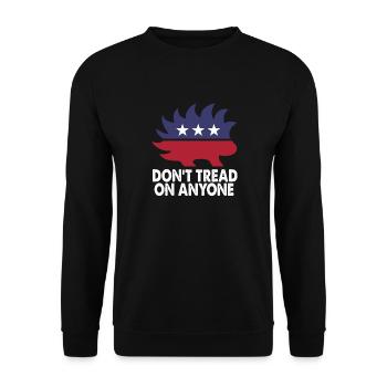 Dont Tread On Anyone Porcupine Libertarian Humor F - Unisex Sweatshirt - black - Front - Alina (178cm) & Michal (187cm)
