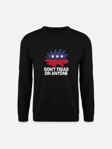 Treten Sie nicht auf irgendjemanden Porcupine Libertarian Humor F. - Unisex Pullover - Schwarz