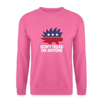 Ne marchez sur personne Humour libertaire Porcupine F - Sweat-shirt Unisexe - rose - Devant