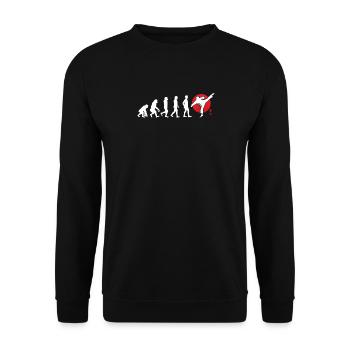 Amerikanisches Kenpo Evolution Karate - Karateka Geschenk - Unisex Pullover - Schwarz - Vorne - Alina (178cm) & Michal (187cm)