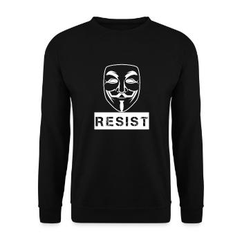 Résister - Sweat-shirt Unisexe - noir - Devant - Alina (178cm) & Michal (187cm)