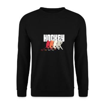 hockey feldhockey hockeyschläger sport eishockey - Unisex Pullover - Schwarz - Vorne - Alina (178cm) & Michal (187cm)