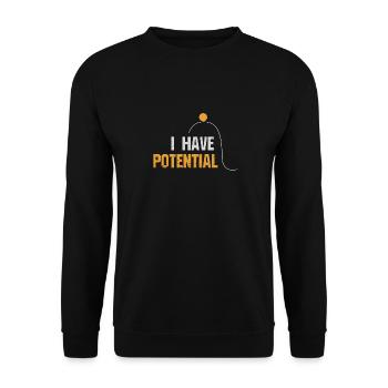 Cadeaux drôles de conception de nerd de physique que j'ai du potentiel - Sweat-shirt Unisexe - noir - Devant - Alina (178cm) & Michal (187cm)