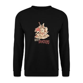 Horror Effrayant Peur Bloody Zombie Horror Un - Sweat-shirt Unisexe - noir - Devant - Alina (178cm) & Michal (187cm)