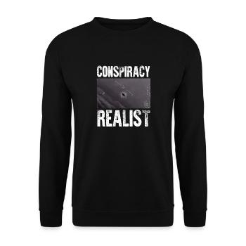 Conspiracy Realist Spaceship UFO Alien Theories Fu - Sweat-shirt Unisexe - noir - Devant - Alina (178cm) & Michal (187cm)