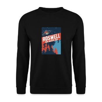 Roswell New Mexico USA Théories du complot Fun Gif - Sweat-shirt Unisexe - noir - Devant - Alina (178cm) & Michal (187cm)