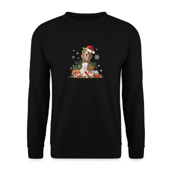 Beagle Christmas - Unisex Sweatshirt - black - Front - Alina (178cm) & Michal (187cm)