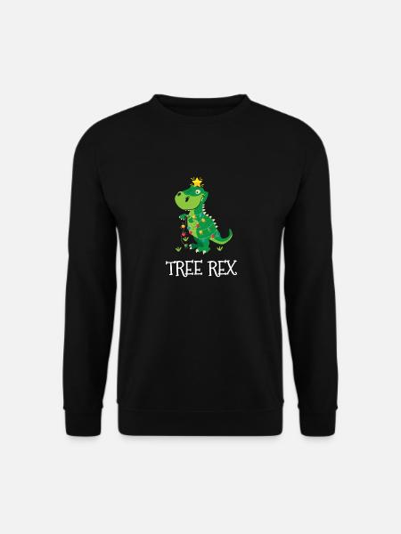 Lustiges Tree Rex Weihnachten T-Rex Dinosaurier Xm - Unisex Pullover - Schwarz