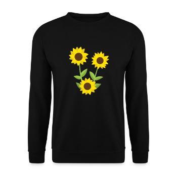 tournesols - Sweat-shirt Unisexe - noir - Devant - Alina (178cm) & Michal (187cm)