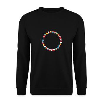 Europe Union européenne - Drapeau européen - Sweat-shirt Unisexe - noir - Devant - Alina (178cm) & Michal (187cm)