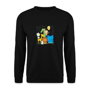 Anniversaire bébé - 1er anniversaire Zoo - Sweat-shirt Unisexe - noir - Devant - Alina (178cm) & Michal (187cm)