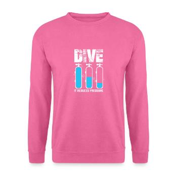 Plongée | Instructeur de plongée Mer Plongée Sports Sports - Sweat-shirt Unisexe - rose - Devant