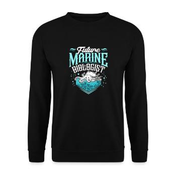 Futur cadeau de conception de biologiste marin pour la biologie - Sweat-shirt Unisexe - noir - Devant - Alina (178cm) & Michal (187cm)