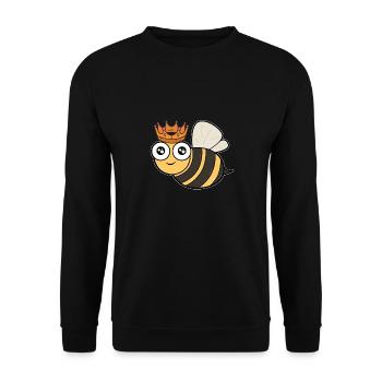 Queen Bee Crown - Unisex Sweatshirt - black - Front - Alina (178cm) & Michal (187cm)