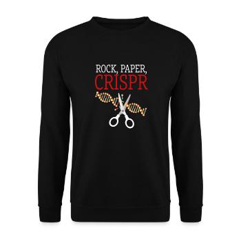Rock Paper Crispr DNA Biologie Studie des Lebens Spaß Gi - Unisex Pullover - Schwarz - Vorne - Alina (178cm) & Michal (187cm)