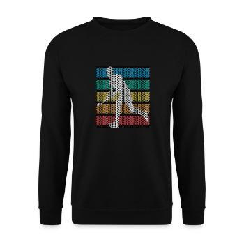 hockey up your life skills field hockey sport coin - Sweat-shirt Unisexe - noir - Devant - Alina (178cm) & Michal (187cm)