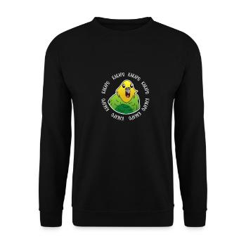 Funny gift for Kakapo parrot New Zealand - Unisex Sweatshirt - black - Front - Alina (178cm) & Michal (187cm)