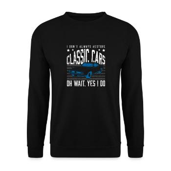 Classic Cars Detailer Vintage Car Restoration - Unisex Sweatshirt - black - Front - Alina (178cm) & Michal (187cm)