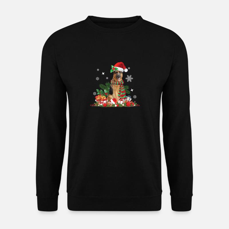 German Shepherd Christmas - Unisex Sweatshirt - black