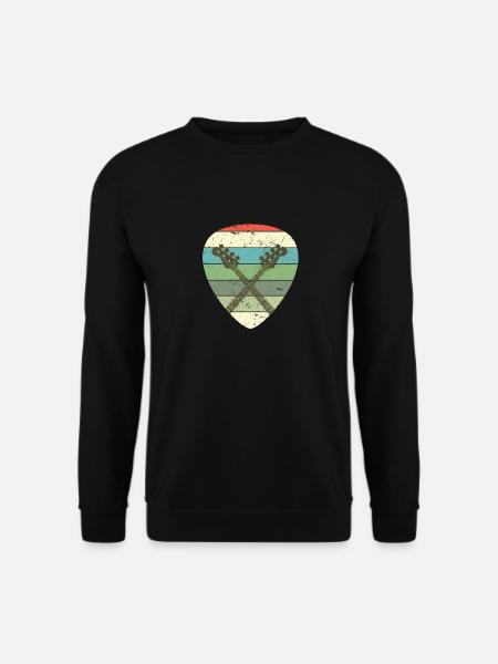 Vintage Bass Guitar Bassist And Bass Player - Unisex Pullover - Schwarz