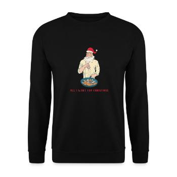 Le Père Noël fait cuire des champignons - Sweat-shirt Unisexe - noir - Devant - Alina (178cm) & Michal (187cm)