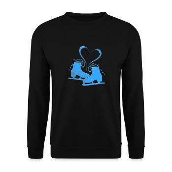 L'amour du patinage sur glace - Sweat-shirt Unisexe - noir - Devant - Alina (178cm) & Michal (187cm)