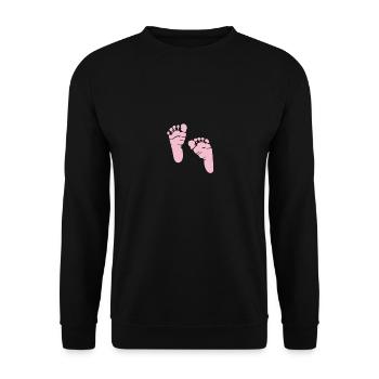 voici le nouveau patron bébé, fille, fille - Sweat-shirt Unisexe - noir - Devant - Alina (178cm) & Michal (187cm)