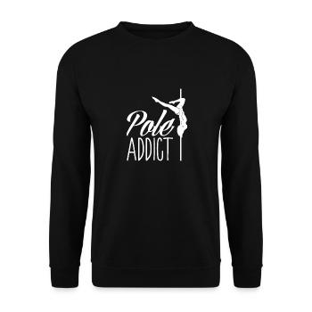 Pole Addict Dance Sport Pole Dancing Gift - Unisex Sweatshirt - black - Front - Alina (178cm) & Michal (187cm)