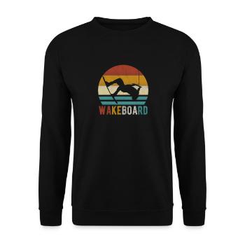 Wakeboard Wakeboarder Wakeboard Wake rétro - Sweat-shirt Unisexe - noir - Devant - Alina (178cm) & Michal (187cm)