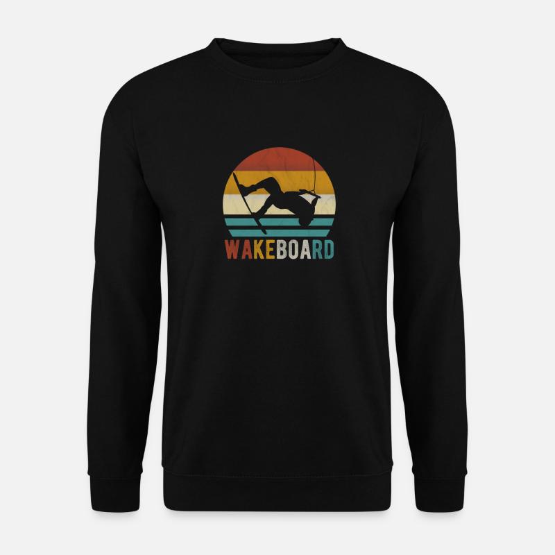 Wakeboard wakeboarder wakeboarding wake retro - Unisex Sweatshirt - black