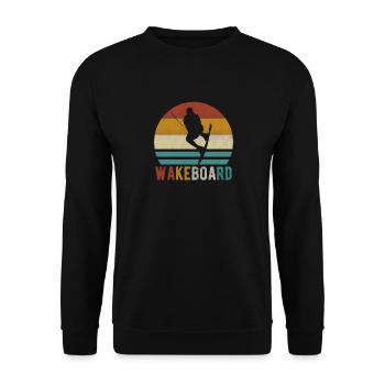 Wakeboard Wakeboarder Wakeboard Wake rétro - Sweat-shirt Unisexe - noir - Devant - Alina (178cm) & Michal (187cm)