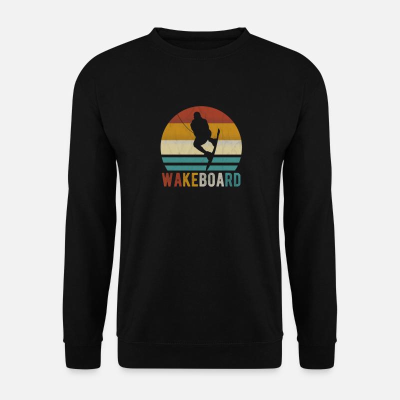 Wakeboard wakeboarder wakeboarding wake retro - Unisex Sweatshirt - black