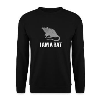 Ich Bin Eine Ratte - Unisex Pullover - Schwarz - Vorne - Alina (178cm) & Michal (187cm)