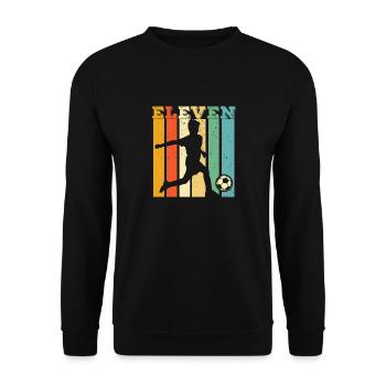 11e anniversaire Soccer Shirt - 11 ans de football Pl - Sweat-shirt Unisexe - noir - Devant - Alina (178cm) & Michal (187cm)