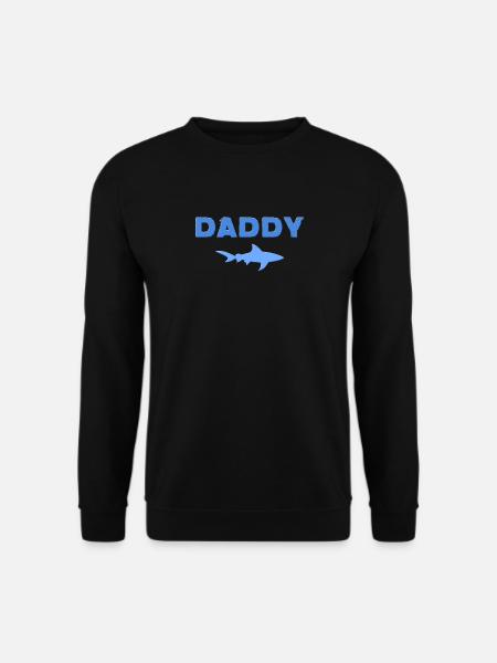 Shark father papa dad - Unisex Sweatshirt - black