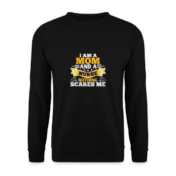 Infirmière maman - Sweat-shirt Unisexe - noir - Devant - Alina (178cm) & Michal (187cm)