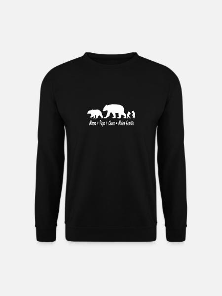 Mama Bear Papa Bear chaos bears my family - Unisex Sweatshirt - black
