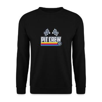 Pit Crew Racing Car Driver Gift Idea Pit Crew - Unisex Sweatshirt - black - Front - Alina (178cm) & Michal (187cm)