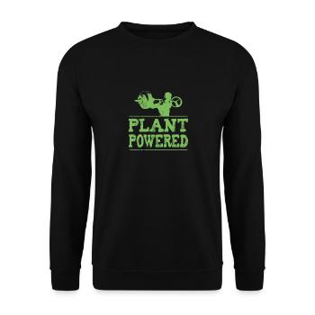Vegan bodybuilding - Unisex Sweatshirt - black - Front - Alina (178cm) & Michal (187cm)