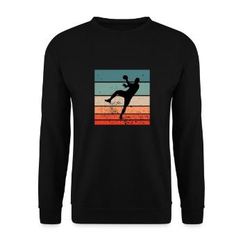 Handball handball player handball throw - Unisex Sweatshirt - black - Front - Alina (178cm) & Michal (187cm)