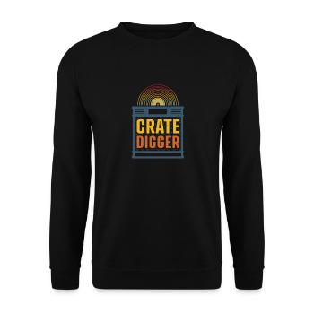 Crate Digger - LP Vinyle Collector Gift - Sweat-shirt Unisexe - noir - Devant - Alina (178cm) & Michal (187cm)