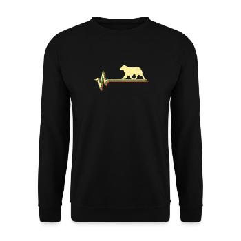 Retro Australian Shepherd Shirt - Vintage Style - - Unisex Sweatshirt - black - Front - Alina (178cm) & Michal (187cm)