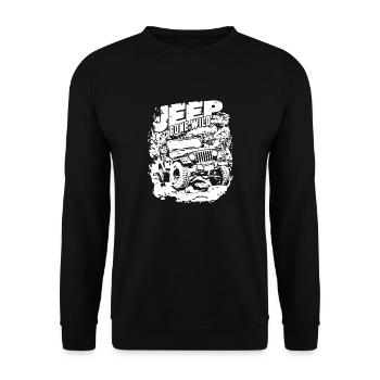 Jeep est devenu sauvage - Sweat-shirt Unisexe - noir - Devant - Alina (178cm) & Michal (187cm)