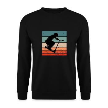 Scooter Roller Skater Tricks - Unisex Pullover - Schwarz - Vorne - Alina (178cm) & Michal (187cm)