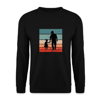 Père fille amour famille famille amour papa - Sweat-shirt Unisexe - noir - Devant - Alina (178cm) & Michal (187cm)
