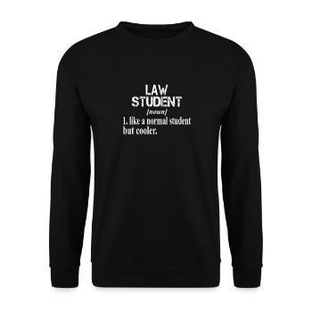 Etudiant droit étudiante en droit droit cadeau - Sweat-shirt Unisexe - noir - Devant - Alina (178cm) & Michal (187cm)