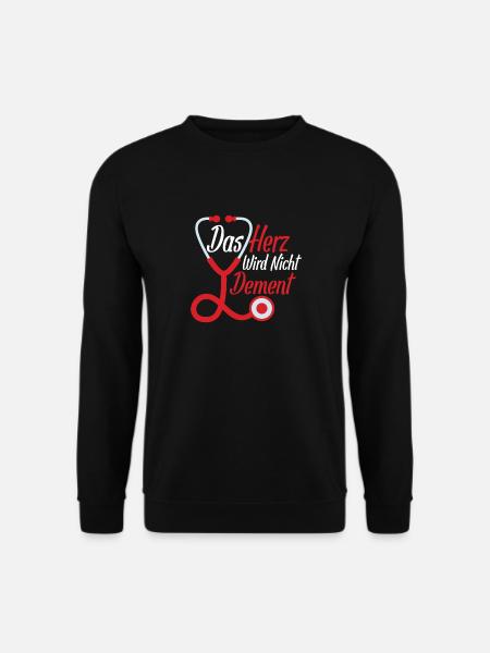 Das Herz wird Nicht Dement Altenpflegerin Pflege - Unisex Pullover - Schwarz