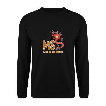 Chemises de sclérose en plaques Funny Getting On - Sweat-shirt Unisexe - noir - Devant - Alina (178cm) & Michal (187cm)